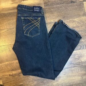 Y2K Levi Strauss 17 Low Rise Slim Boot Cut Jeans Blue Dark Wash Denim